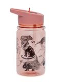Detská fľaša so slamkou Petit Monkey - ružová