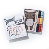 Prevliekacie a šnurovacie kartičky Lacing Cards - zvieratká