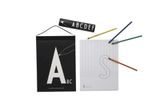 Veľká A4 omaľovánka pre deti s motívmi písmen od A po Z v typografii od renomovaného dánskeho dizajnéra Arne Jacobsena (1937).
