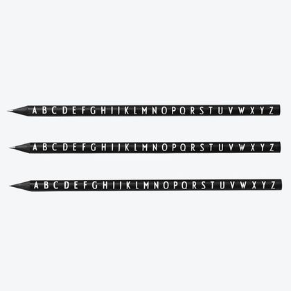 Čierne ceruzky Design Letters - 5ks