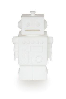 Detská silikónová pokladnička - Mr Robot biely