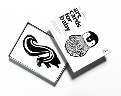 Wee Gallery Art Cards - čierno-biele zvieratká